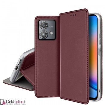 Telone dirbtinos odos dėklas - bordo spalvos (Motorola Edge 40 Neo) Telone dirbtinos odos dėklas - bordo spalvos (Motorola Edge 40 Neo)